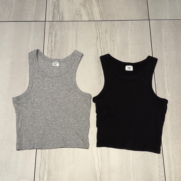 Sunday Best Aritzia Bundle of 2 Cropped Tank Tops - Picture 2 of 8